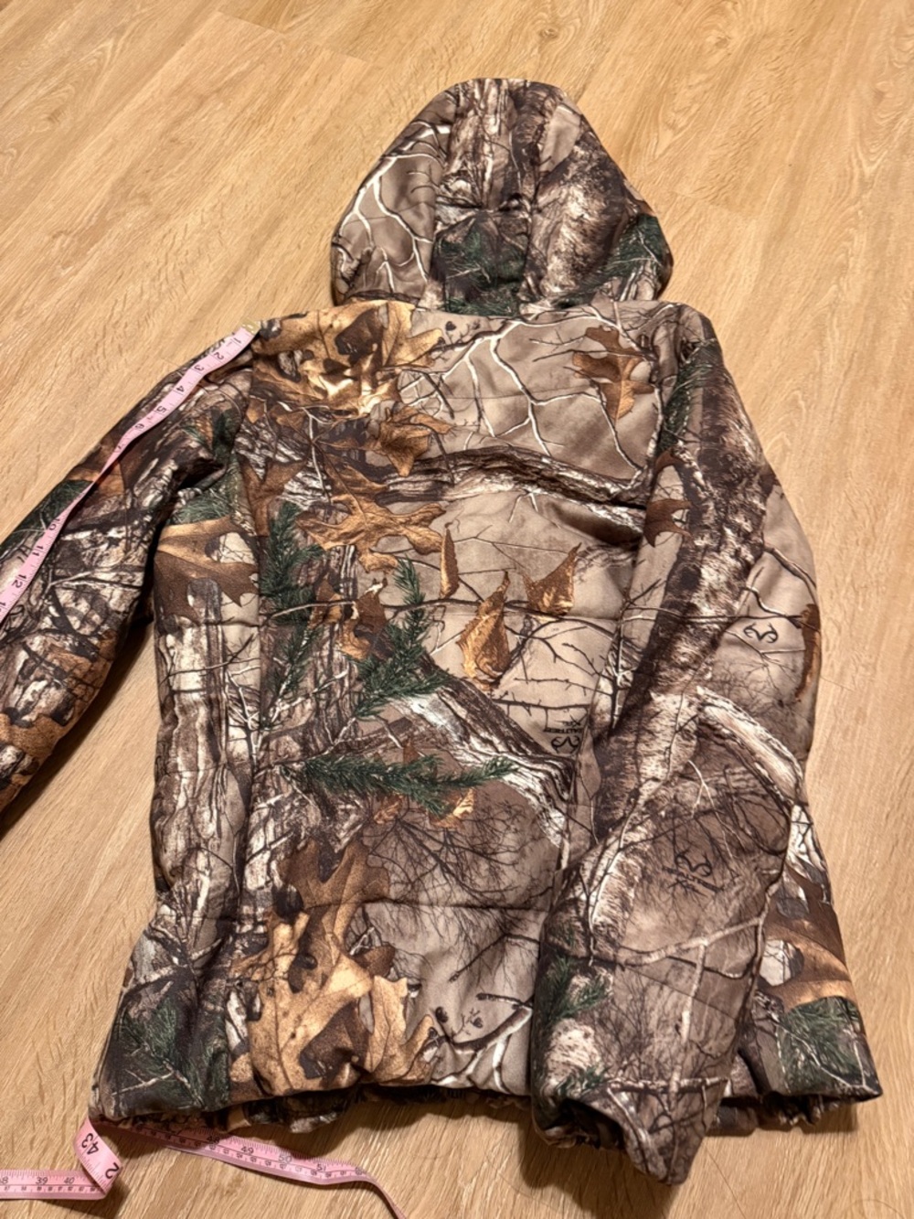 Realtree Hooded Camo Puffer Jacket - Pink Lining - Picture 8 of 8